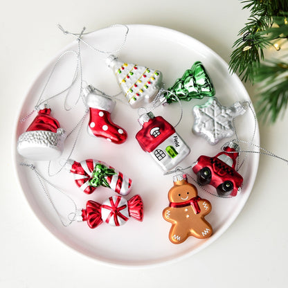 Glass Christmas Ornament Collection – Assorted Holiday Designs