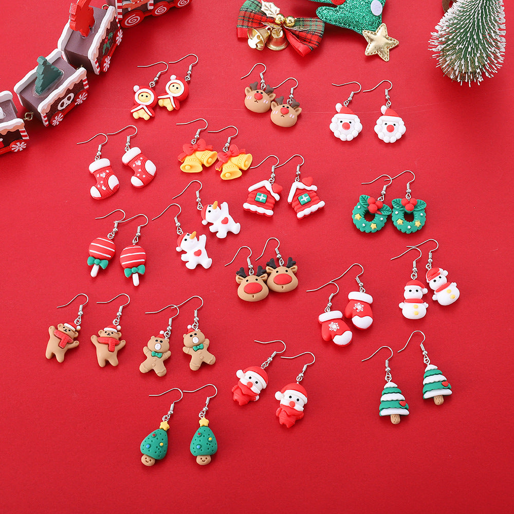 Cartoon Christmas Character Earrings