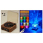 Retro Bluetooth Record Player Speaker with Rotating Water Ripple Light & White Noise Machine