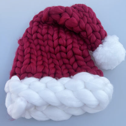 Christmas Plush Knitted Hat With Pompom for Men, Women, & Children