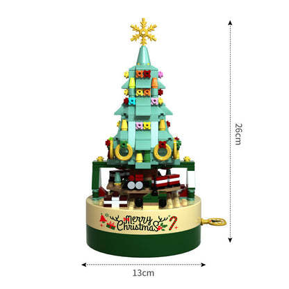 Interlocking Christmas Tree Block Spinning Music Box