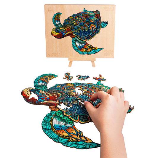 Sea turtle Irregular Shaped Wooden Puzzle