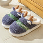 Colorful Christmas Reindeer Fluffy Slippers