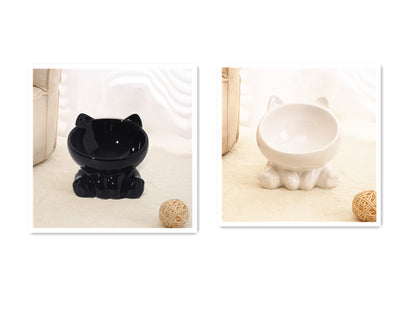 Raised Ceramic Cat Bowl