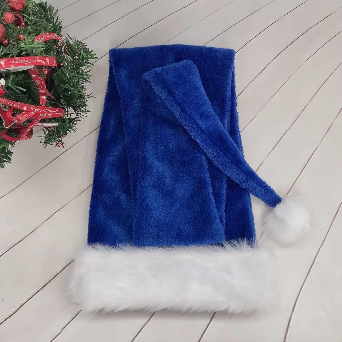 Extra Long Christmas Plush Santa Hat