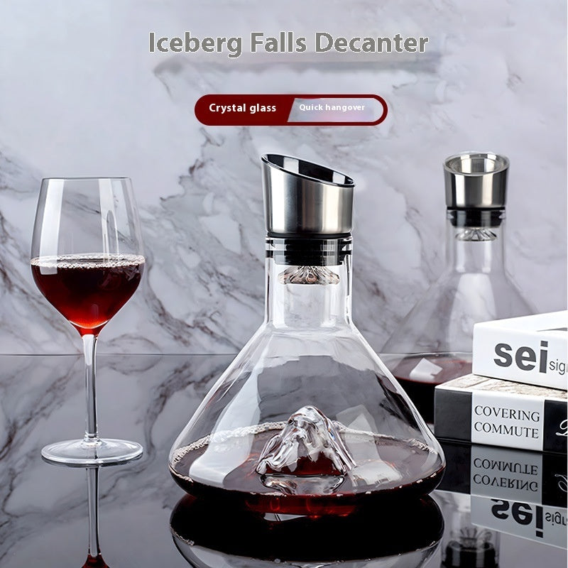 Iceberg Waterfall Glass Wine Decanter