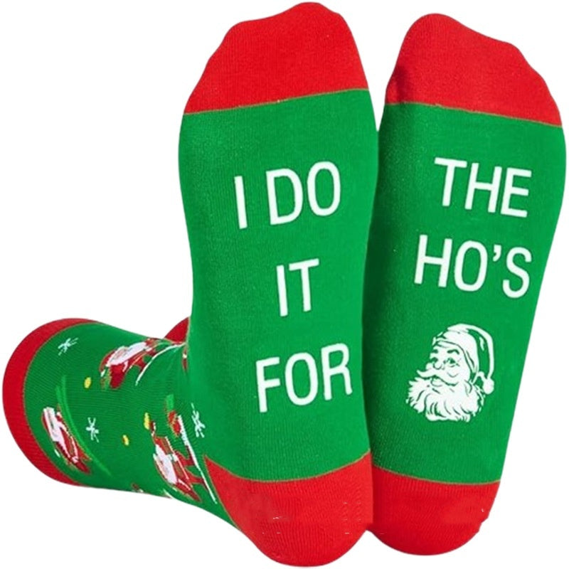 Christmas Mid-calf Cotton Socks