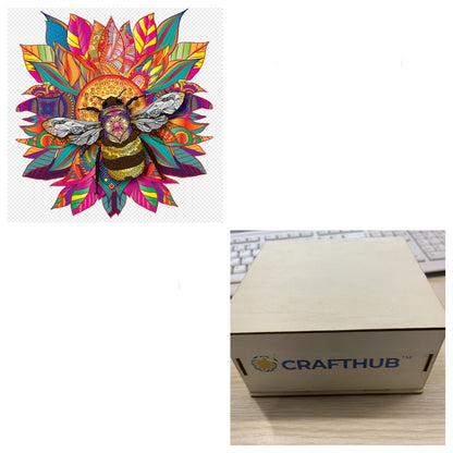 Sunflower & Bee Wooden Puzzle Collection