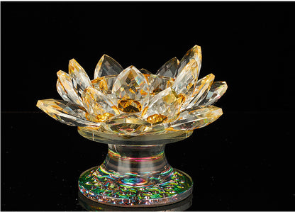 Breathtakingly Beautiful Crystal Lotus Lamp