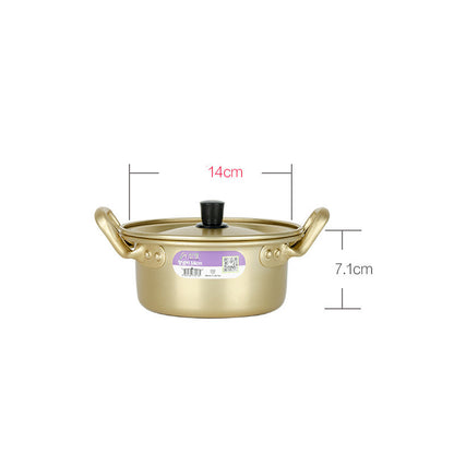 Korean Instant Noodle Pot Ramen Pot Red Gold