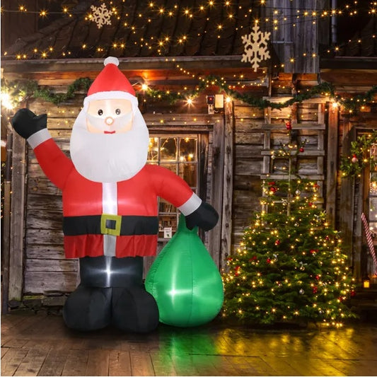 Santa Claus With Large Gift Bag 6 FT LED Inflatable