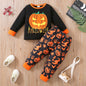 Halloween Cozy Sets – Leggings & Long Sleeve Tops in Pumpkin, Dino & Jack-o’-Lantern