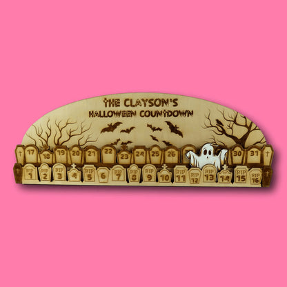 Halloween Countdown Wooden Advent Calendar