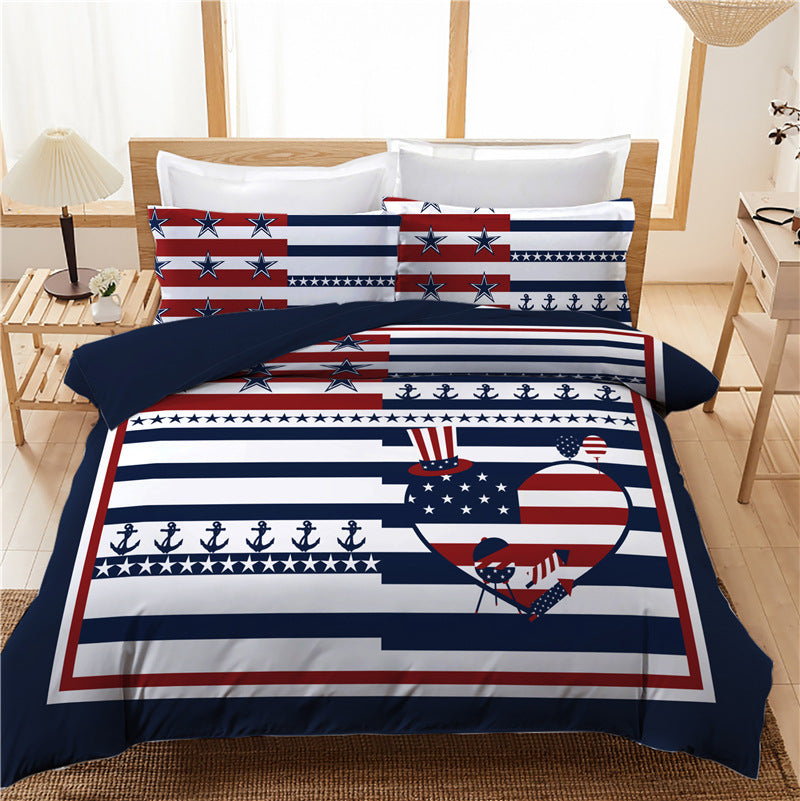 American Flag-Themed Three-piece Duvet Cover Set Variety