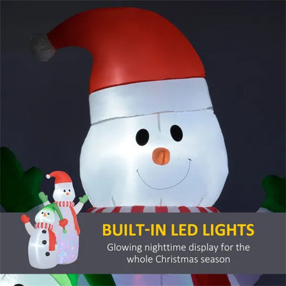 Christmas Inflatable Snowmen Duo with LED Lights