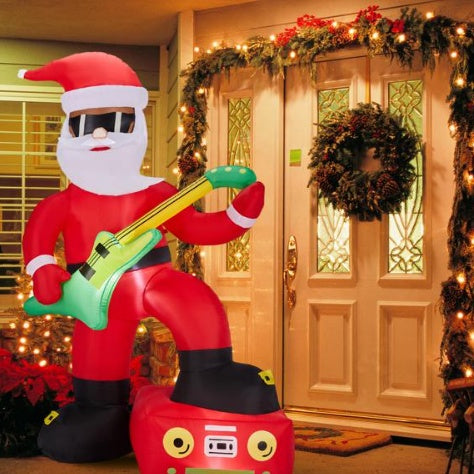 Christmas Rock Star Santa 7.5FT LED Inflatable