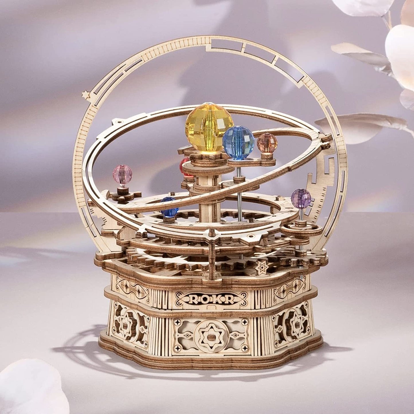 ROKR Rotating Starry Night Mechanical Music Box 3D Wooden Puzzle