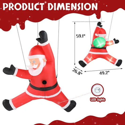 Santa’s Sneaky Climb LED Inflatable