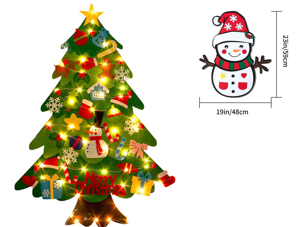 Felt Christmas Tree w/Lights