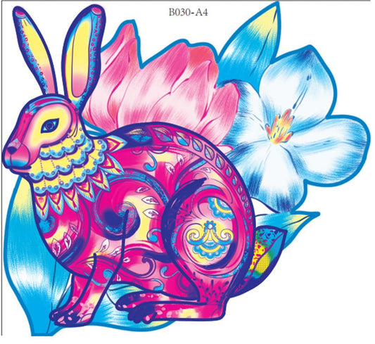 Colorful Rabbit Wooden Jigsaw Puzzle Collection
