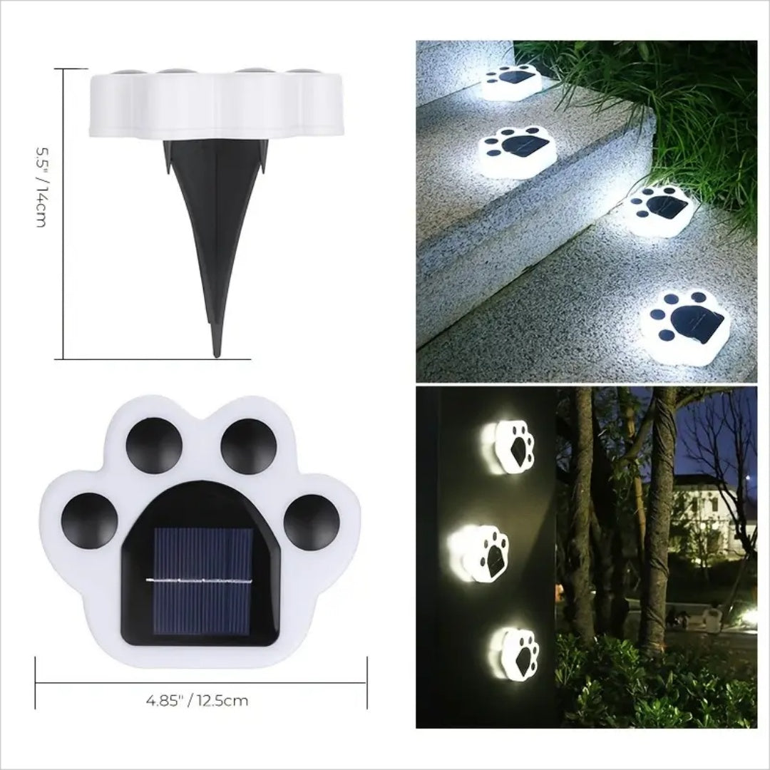 LED Solar Waterproof Outdoor Pawprint Garden Lights