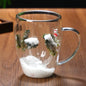 Christmas Double-Layer Glass Mugs