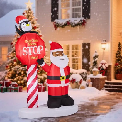 Dear Santa Stop Here 8.2 ft Yard Inflatable