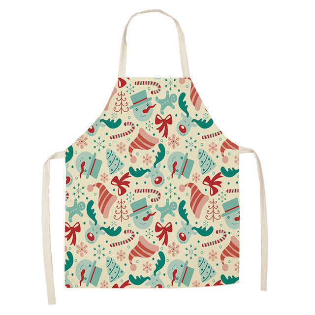 Christmas Series Cotton And Linen Aprons Variety