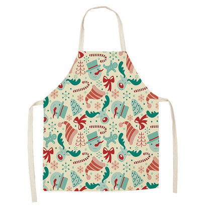 Christmas Series Cotton And Linen Aprons Variety