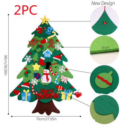 Felt Christmas Tree w/Lights