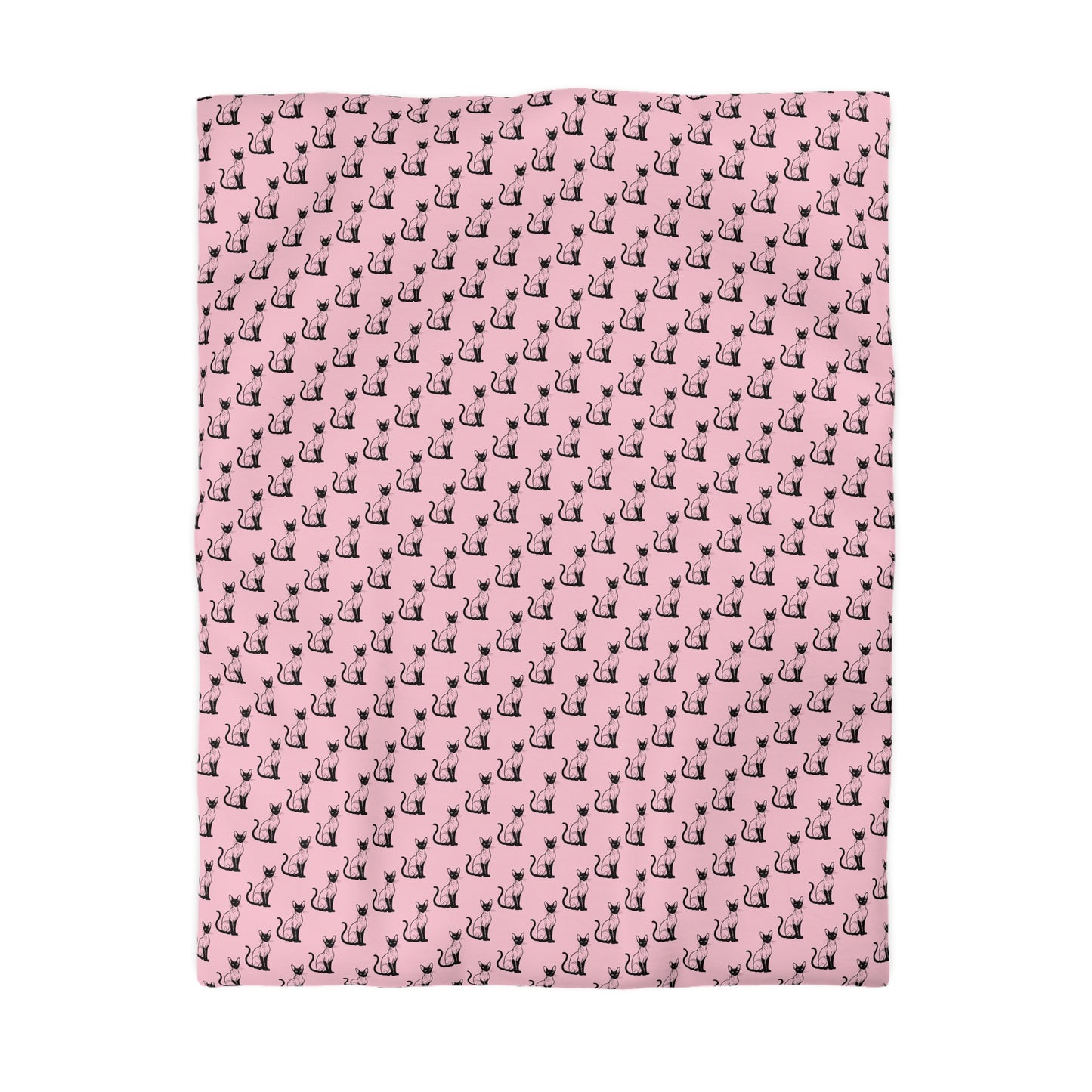 Siamese Charm – Pink Whisper Microfiber Duvet Cover