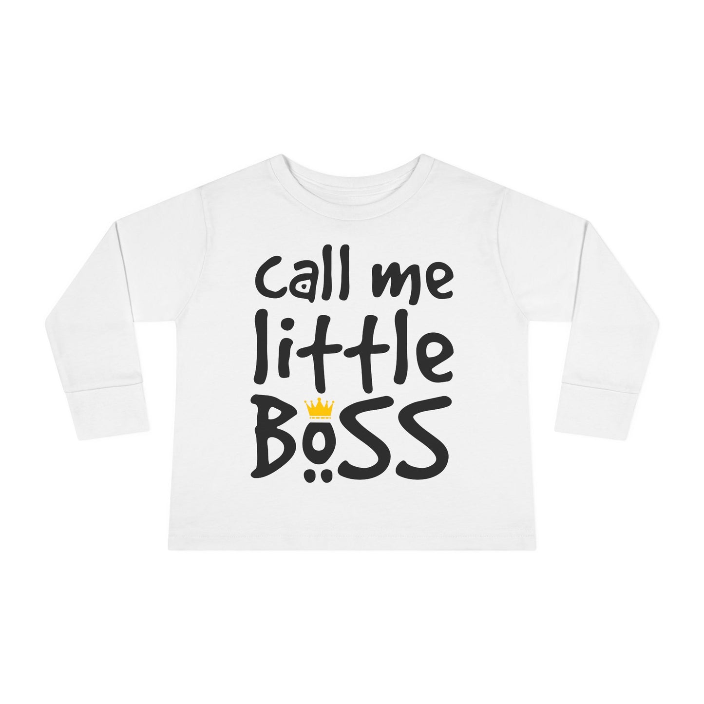Call Me Little Boss Toddler Long Sleeve Tee
