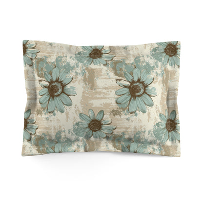 Rustic Teal Daisy Basic Bedding Set