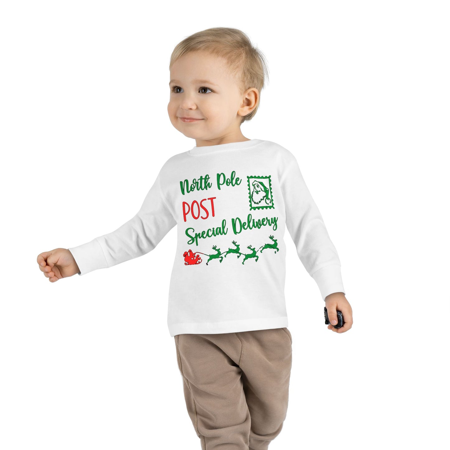 North Pole Post Special Delivery Toddler Long Sleeve Tee