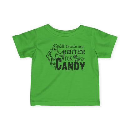 Will Trade My Sister for Candy (Ghost) Infant Soft T-Shirt