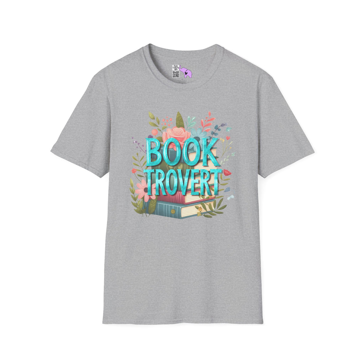 Booktrovert (Floral) Adult T-shirt