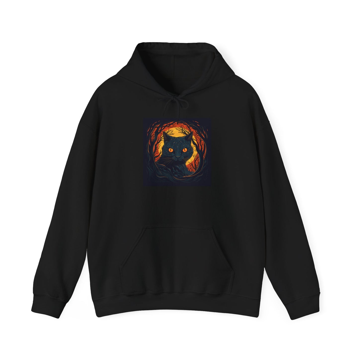 Creepy Black Cats 9 Heavy Blend™ Hooded Sweatshirt