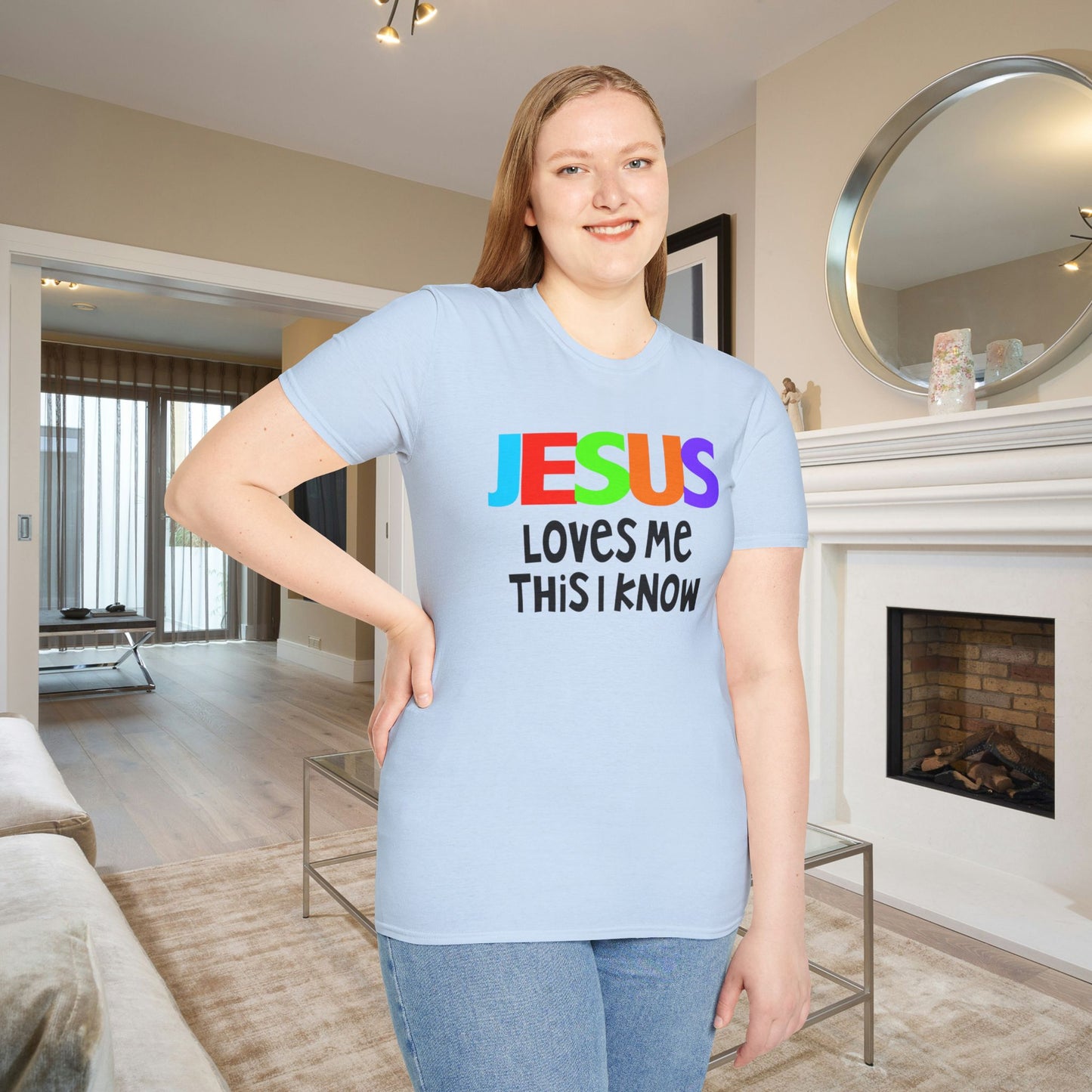 Jesus Loves Me This I Know 2 Adult T-shirt