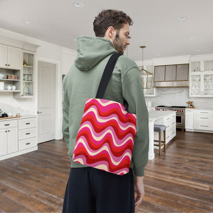 Blush Frequency Canvas Tote Bag