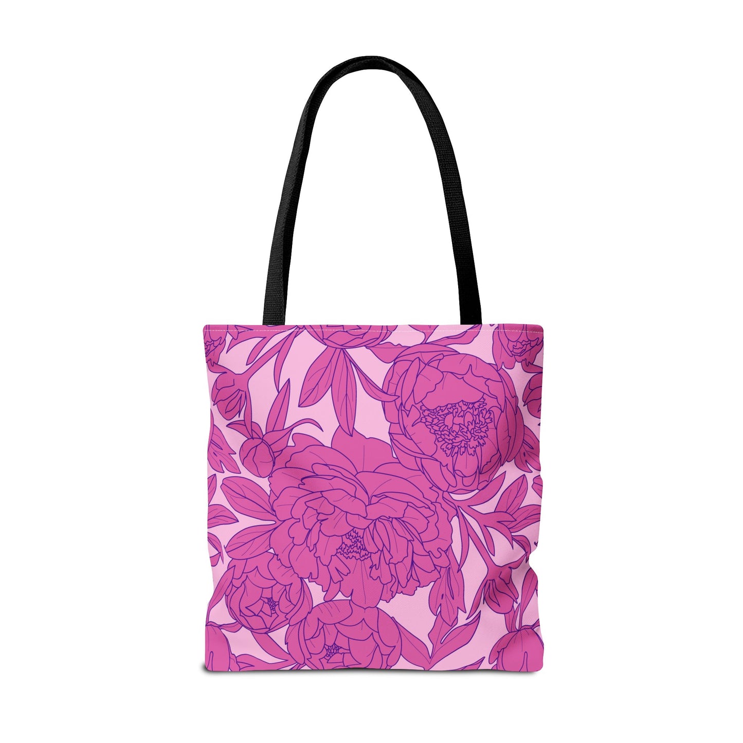 Blush Peony Garden Canvas Tote Bag