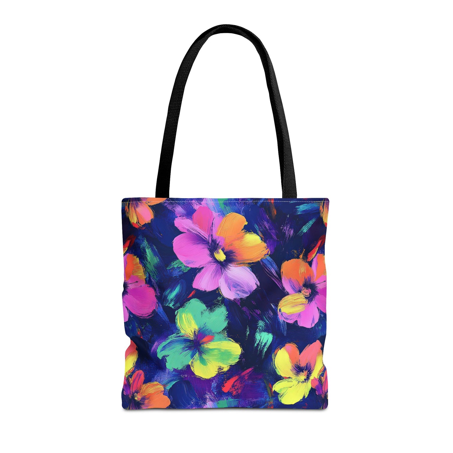 Watercolor Flowers Canvas Tote Bag
