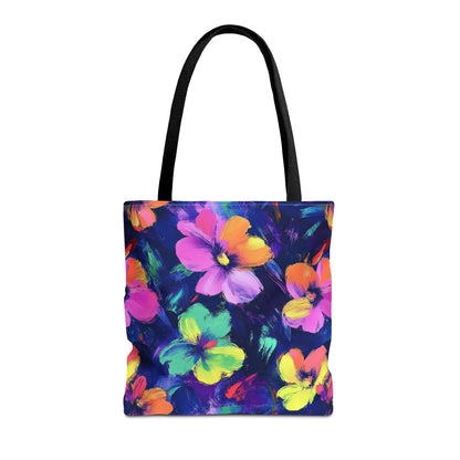 Watercolor Flowers Canvas Tote Bag