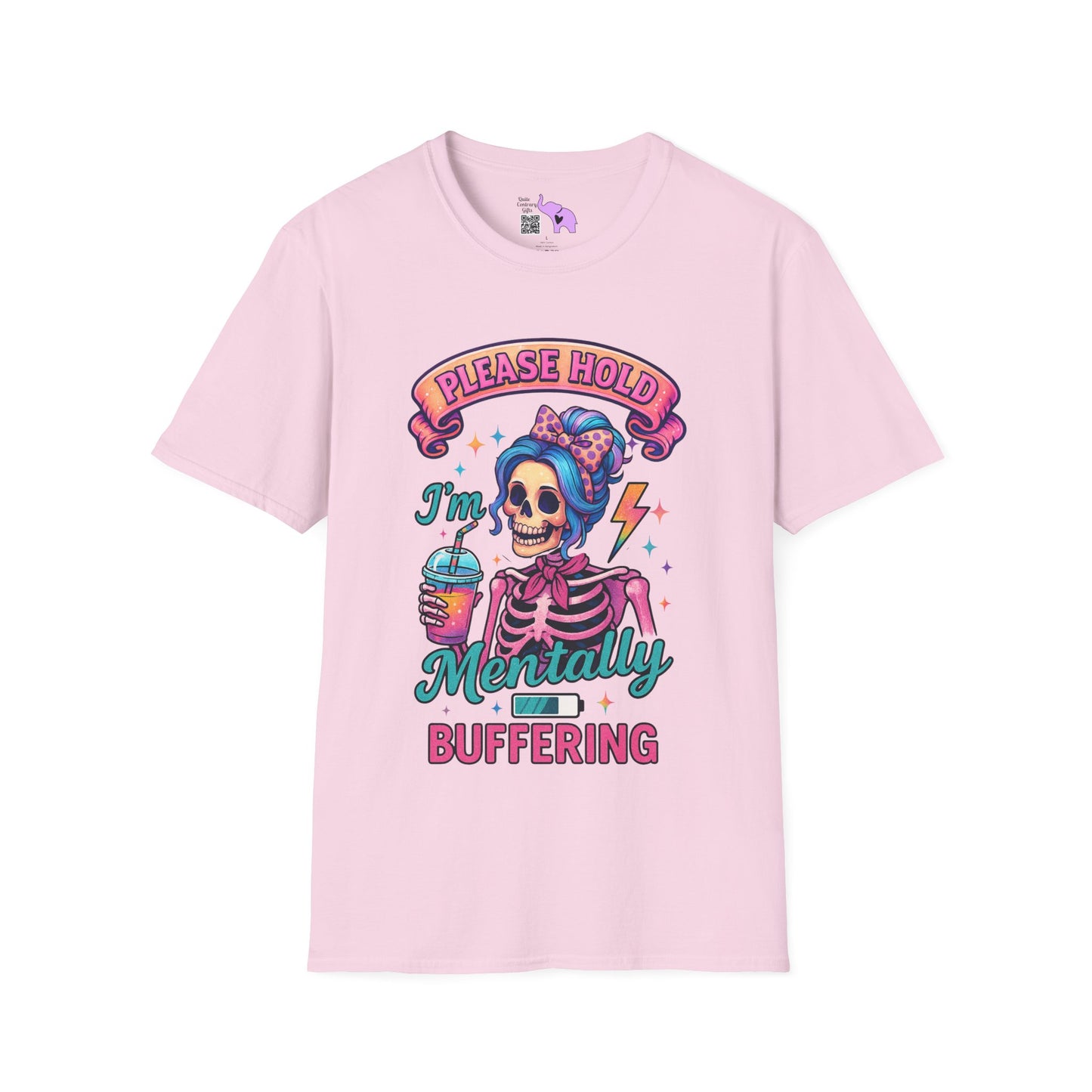 Please Hold I'm Mentally Buffering Adult T-shirt