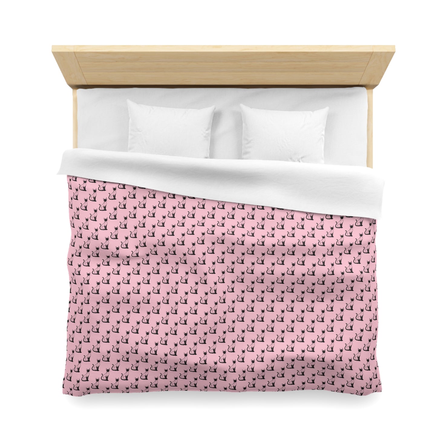 Siamese Charm – Pink Whisper Microfiber Duvet Cover