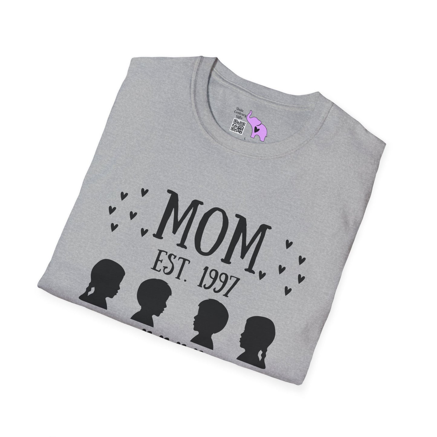 Mom Est. Grandma Est. Great Grandma Est. Custom Adult T-shirt