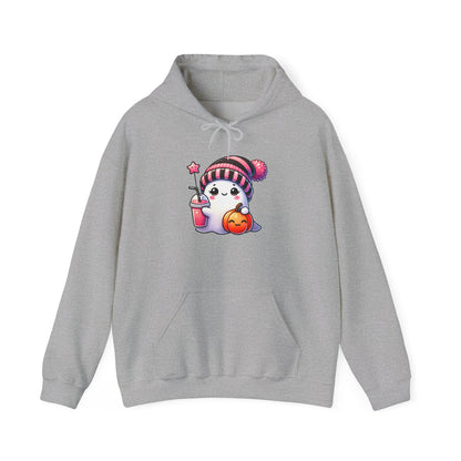 Cute Ghost w/Pumpkins Heavy Blend™ Hooded Sweatshirt