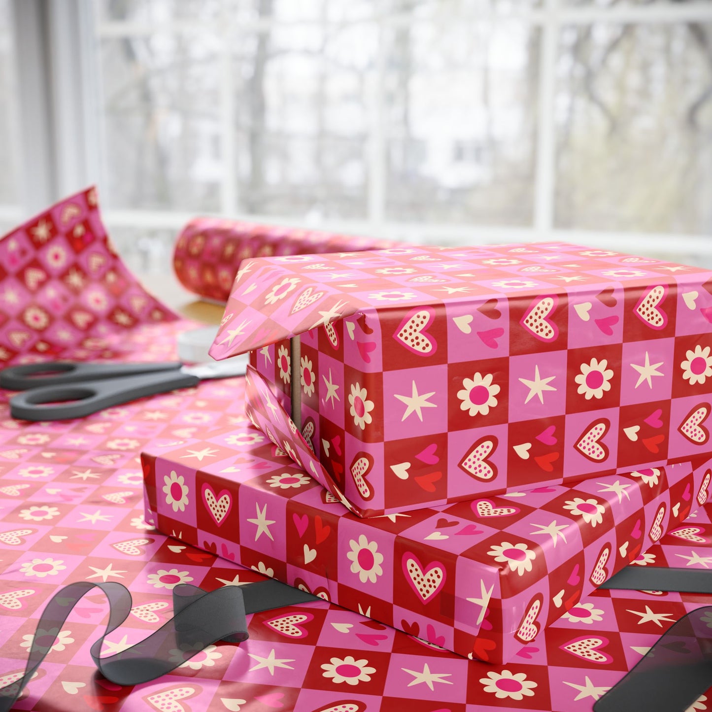 Valentine Toss Wrapping Paper