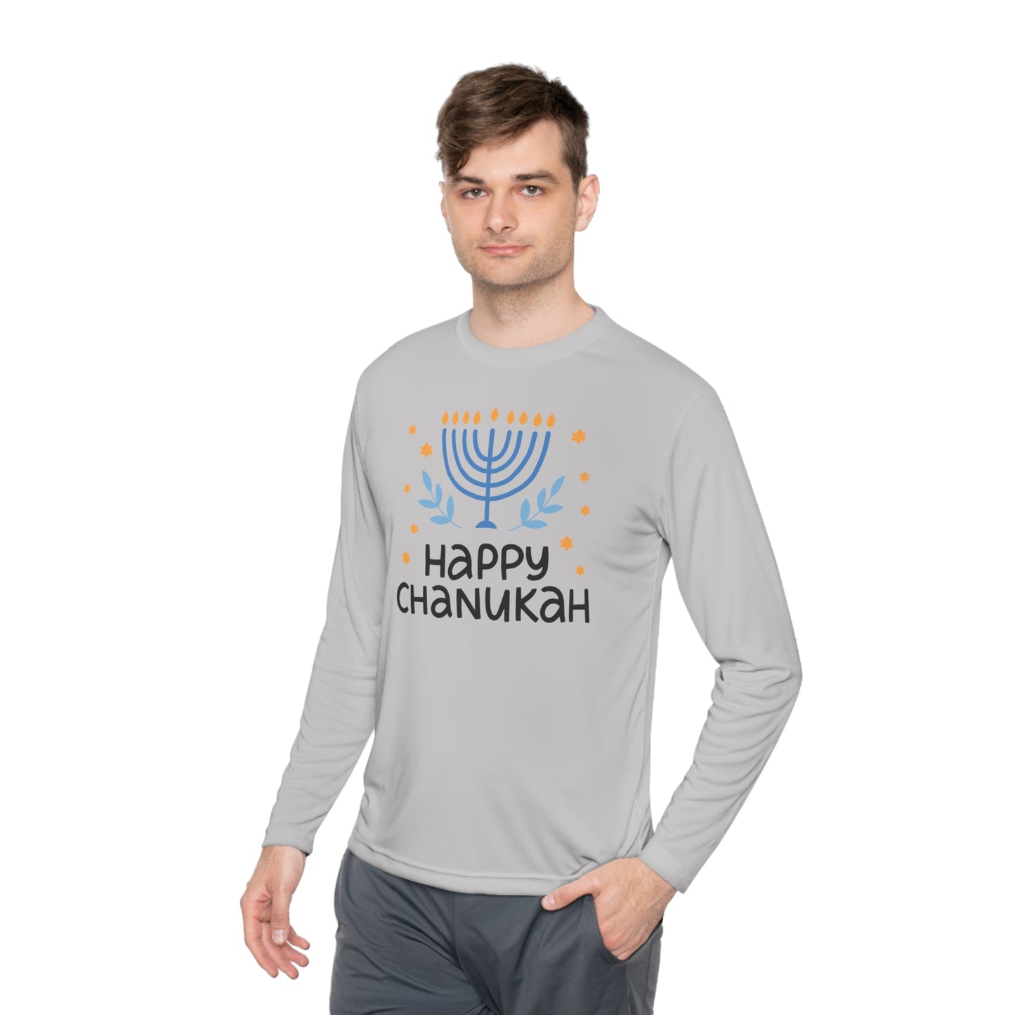 Happy Chanukah Adult Long Sleeve Tee