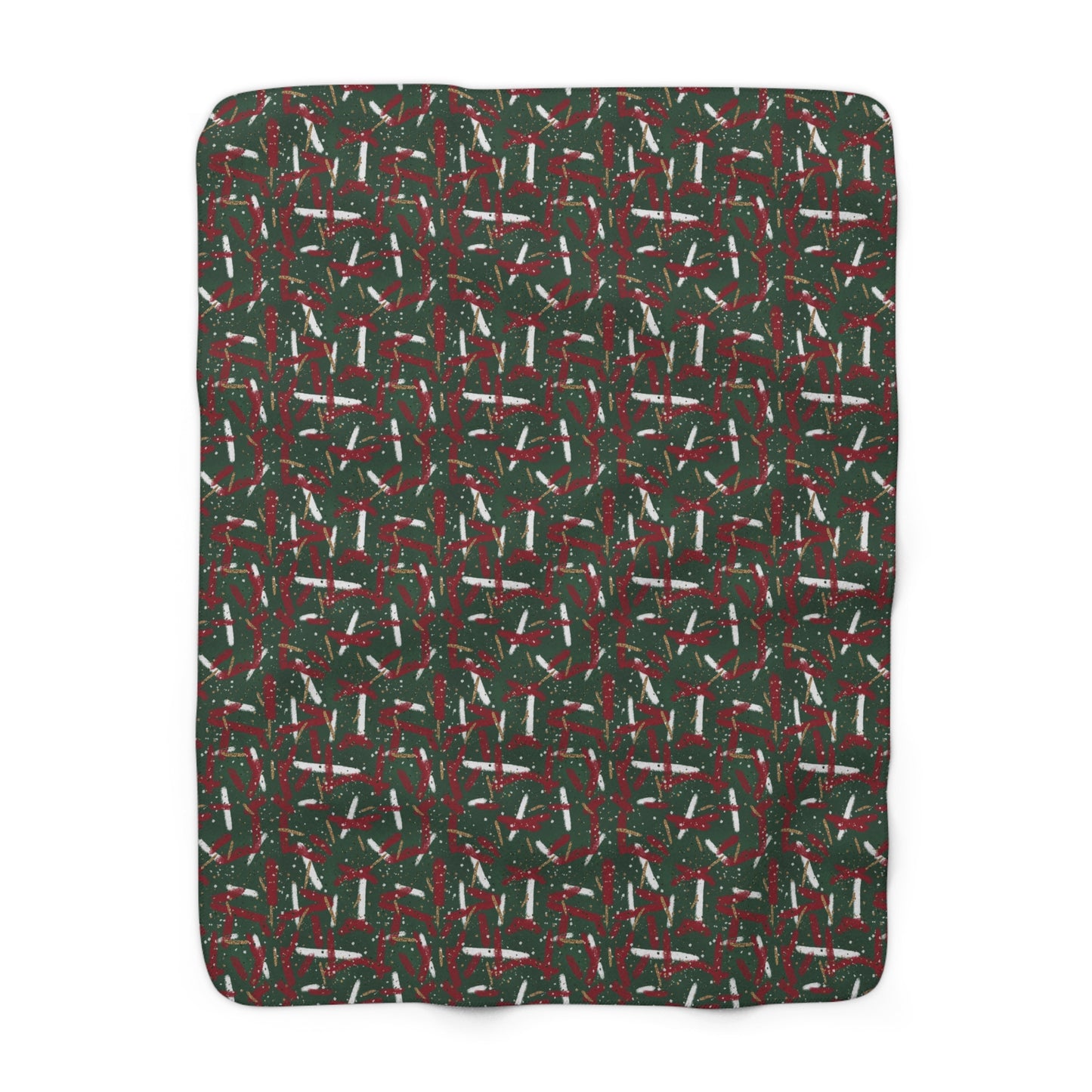 Holiday Brushstrokes Fleece Blanket