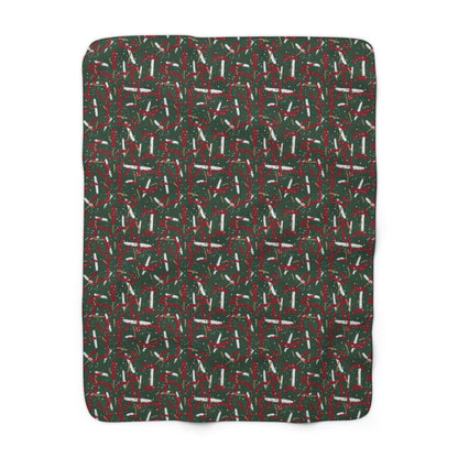 Holiday Brushstrokes Fleece Blanket